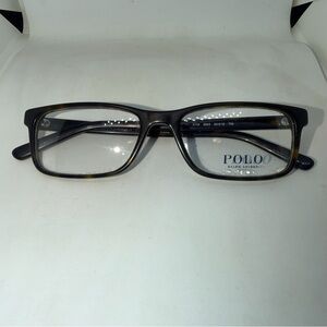 Polo by Ralph Lauren Men’s Rectangular Tortoiseshell Glasses